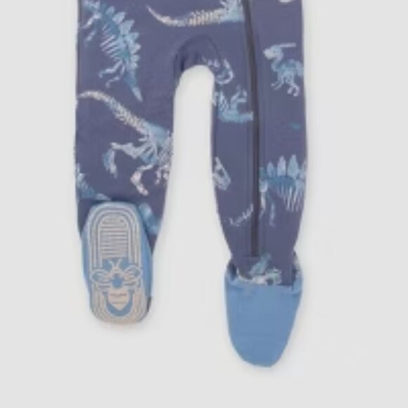 Burt's Bees Baby® Baby Boys' Dinosaur Snug Fit Footed Pajama - Dark Blue 12M - Picture 6 of 10